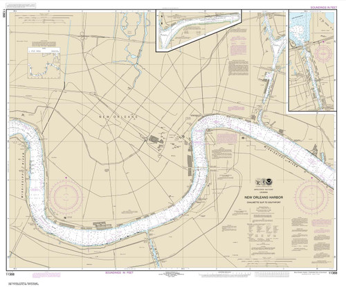 NOAA Chart 11368: New Orleans Harbor Chalmette Slip to Southport