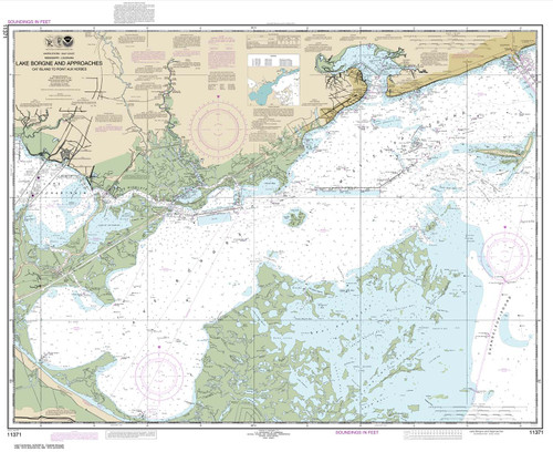 HISTORICAL NOAA Chart 11371: Lake Borgne and approaches Cat Island to Point aux Herbes