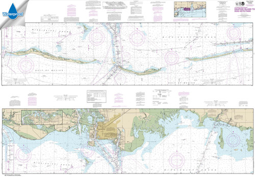 Waterproof NOAA Chart 11374: Intracoastal Waterway Dauphin Island to Dog Keys Pass