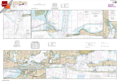 Small Format NOAA Chart 11378: Intracoastal Waterway Santa Rosa Sound to Dauphin Island