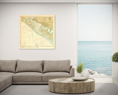 ANTIQUED NOAA Chart 11391: St. Andrew Bay