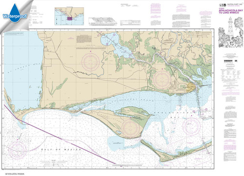Waterproof NOAA Chart 11402: Intracoastal Waterway Apalachicola Bay to Lake Wimico