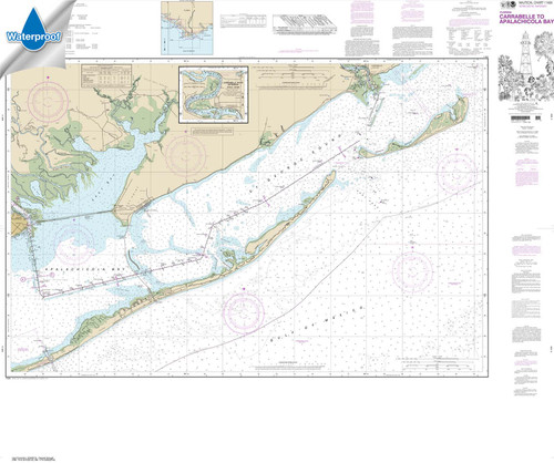 Waterproof NOAA Chart 11404: Intracoastal Waterway Carrabelle to Apalachicola Bay;Carrabelle River