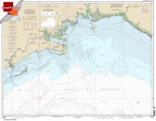 Small Format NOAA Chart 11405: Apalachee Bay