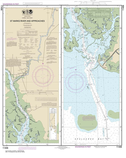 NOAA Chart 11406: St.Marks River and approaches