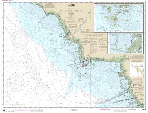 HISTORICAL NOAA Chart 11408: Crystal River to Horseshoe Point;Suwannee River;Cedar Keys