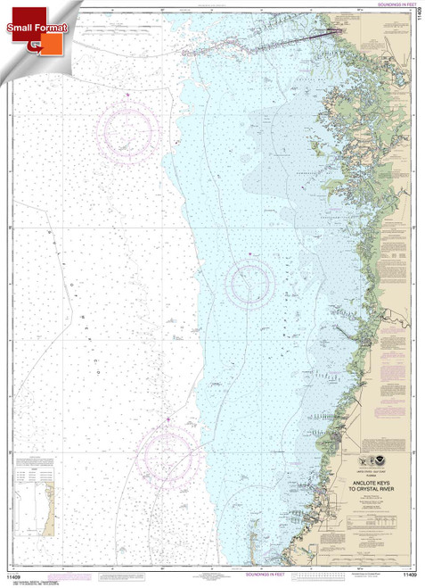 HISTORICAL SMALL FORMAT NOAA Chart 11409: Anclote Keys to Crystal River