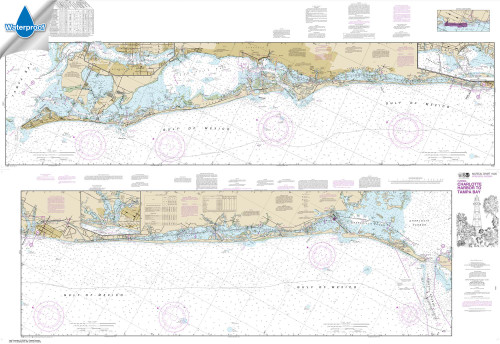 Waterproof NOAA Chart 11425: Intracoastal Waterway Charlotte Harbor to Tampa Bay