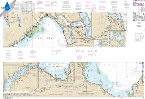 Waterproof NOAA Chart 11428: Okeechobee Waterway St. Lucie Inlet to Fort Myers; Lake Okeechobee