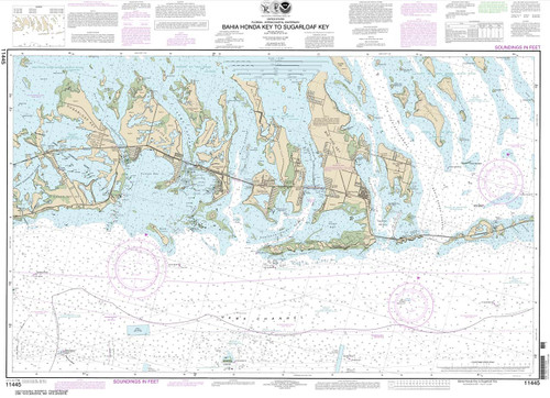 HISTORICAL NOAA Chart 11445: Intracoastal Waterway Bahia Honda Key to Sugarloaf Key