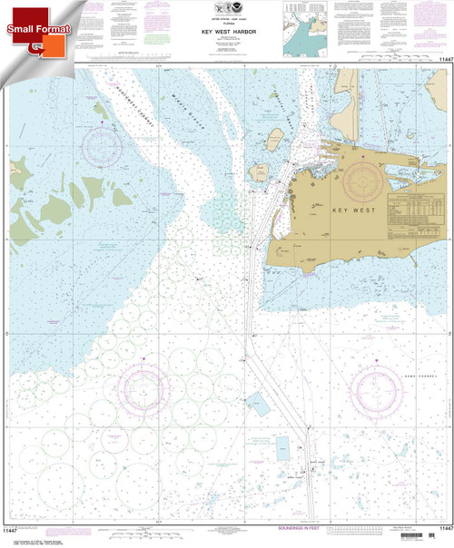 Small Format NOAA Chart 11447: Key West Harbor