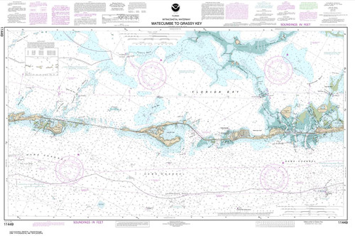 HISTORICAL NOAA Chart 11449: Intracoastal Waterway Matecumbe to Grassy Key