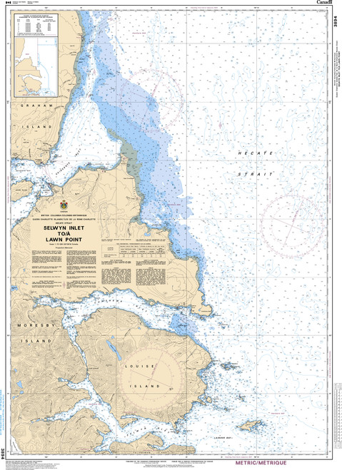CHS Chart 3894: Selwyn Inlet to/Ã  Lawn Point