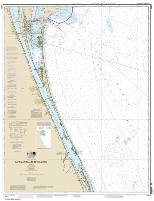 NOAA Chart 11476: Cape Canaveral to Bethel Shoal