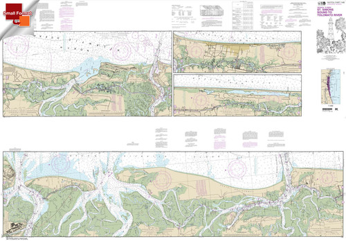 Small Format NOAA Chart 11489: Intracoastal Waterway St. Simons Sound to Tolomato River
