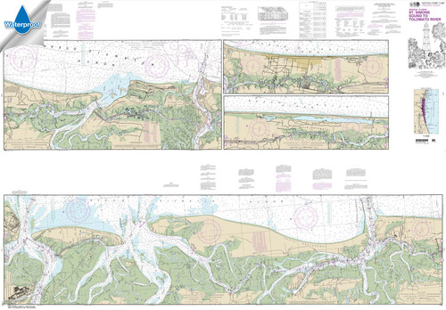 Waterproof NOAA Chart 11489: Intracoastal Waterway St. Simons Sound to Tolomato River