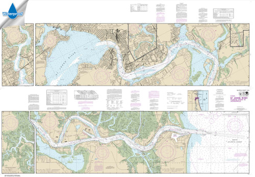 Waterproof NOAA Chart 11491: St. Johns River-Atlantic Ocean to Jacksonville