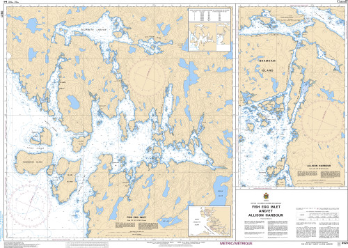CHS Chart 3921: Fish Egg Inlet and/et Allison Harbour