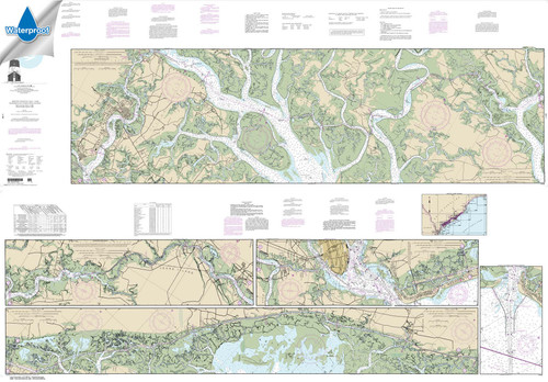 Waterproof NOAA Chart 11518: Intracoastal Waterway Casino Creek to Beaufort River
