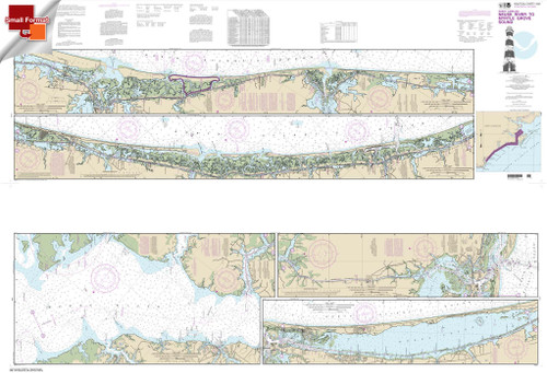 Small Format NOAA Chart 11541: Intracoastal Waterway Neuse River to Myrtle Grove Sound