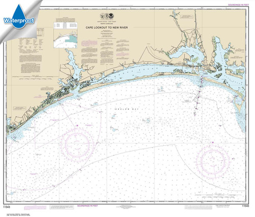 Waterproof NOAA Chart 11543: Cape Lookout to New River