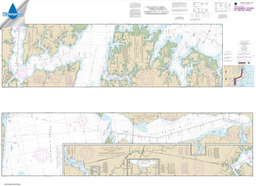 Waterproof NOAA Chart 11553: Intracoastal Waterway Albermarle Sound to Neuse River;Alligator River;Second Creek
