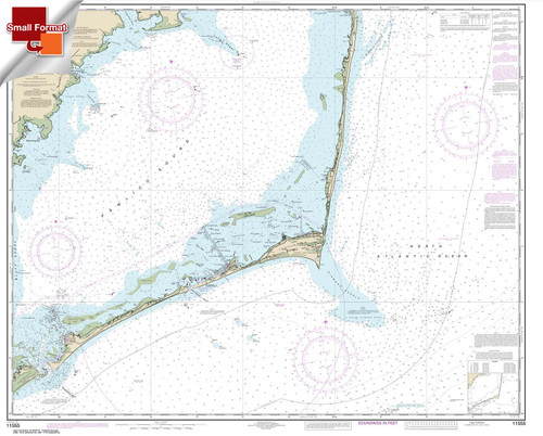 Small Format HISTORICAL NOAA Chart 11555: Cape Hatteras-Wimble Shoals to Ocracoke Inlet