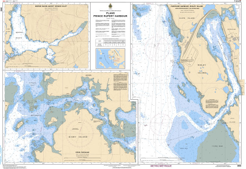 CHS Chart 3955: Plans - Prince Rupert Harbour