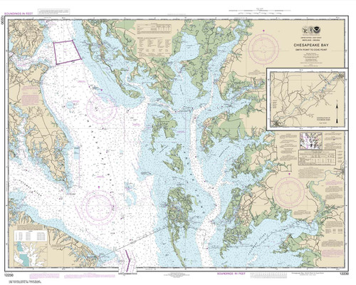 NOAA Chart 12230: Chesapeake Bay Smith Point to Cove Point