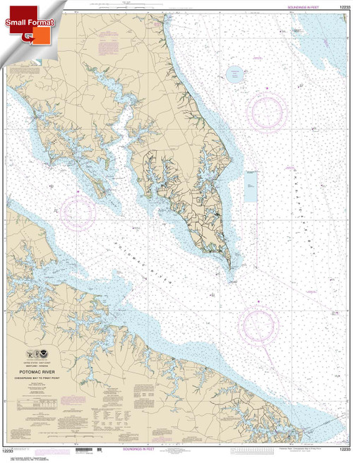 Small Format HISTORICAL NOAA Chart 12233: Potomac River Chesapeake Bay to Piney Point Small Format HISTORICAL NOAA Chart 12233: Potomac River Chesapeake Bay to Piney Point