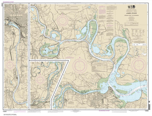 HISTORICAL NOAA Chart 12252: James River Jordan Point to Richmond