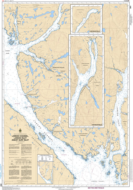 CHS Chart 3981: Laredo Channel and/et Laredo Inlet