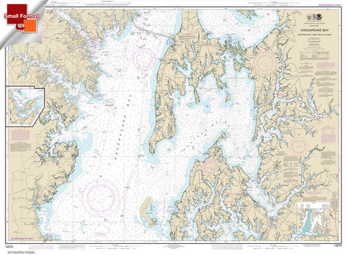 Small Format NOAA Chart 12270: Chesapeake Bay Eastern Bay and South River; Selby Bay
