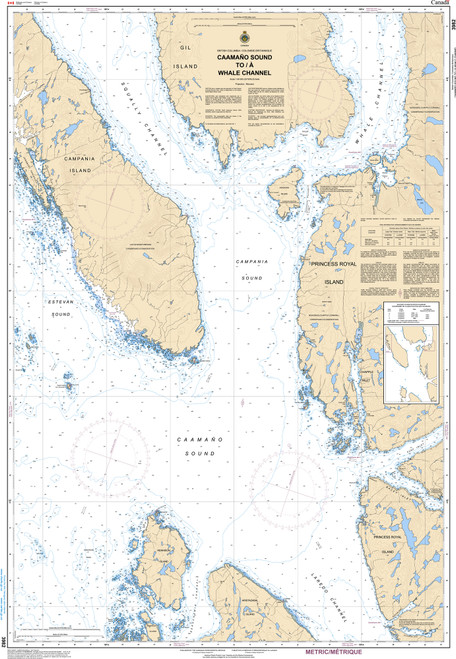 CHS Chart 3982: CaamaÃ±o Sound to/Ã  Whale Channel