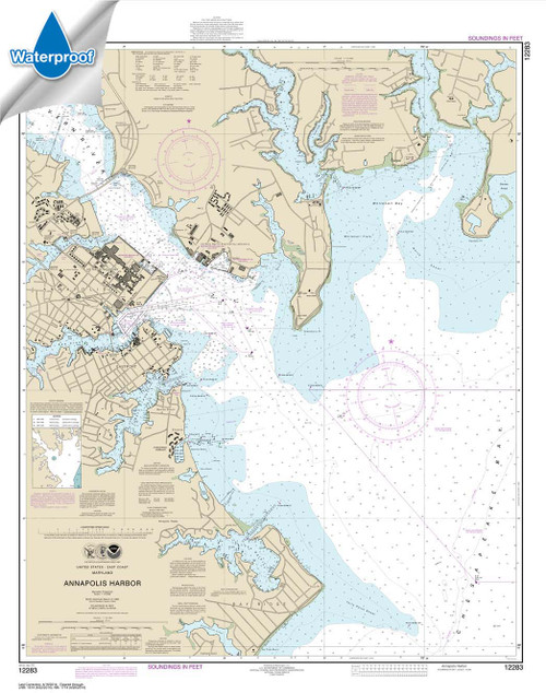 Waterproof NOAA Chart 12283: Annapolis Harbor Waterproof NOAA Chart 12283: Annapolis Harbor