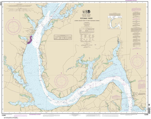 HISTORICAL NOAA Chart 12288: Potomac River Lower Cedar Point to Mattawoman Creek