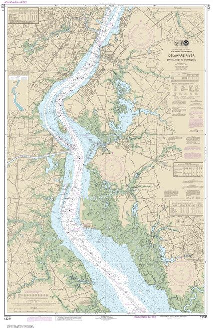 NOAA Chart 12311: Delaware River Smyrna River to Wilmington
