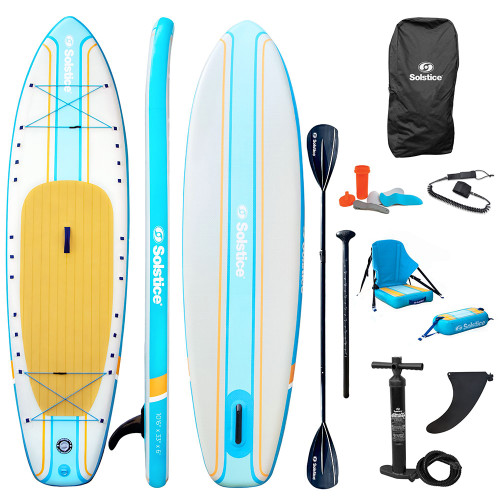 Solstice Watersports 10'6" Rambler Inflatable Stand-Up Paddleboard\/Kayak 2-In-1 Kit w\/Seat  Convertible Paddle - Orange [36201]