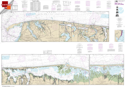 Small Format NOAA Chart 12324: Intracoastal Waterway Sandy Hook to Little Egg Harbor