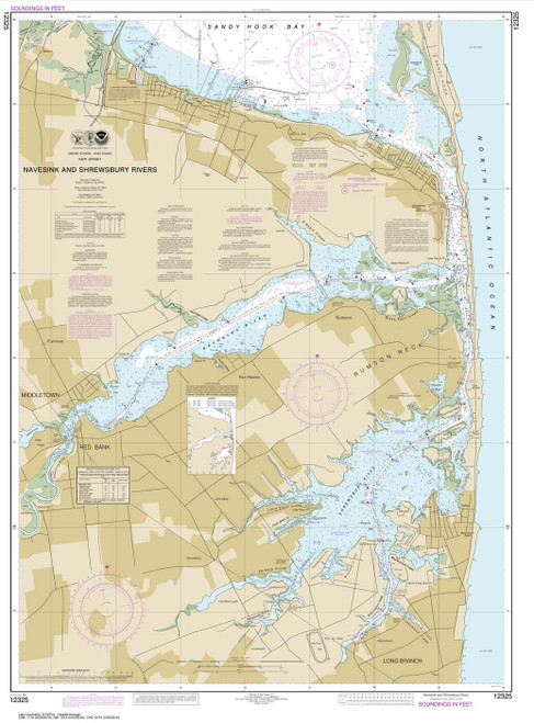 NOAA Chart 12325: Navesink And Shrewsbury Rivers