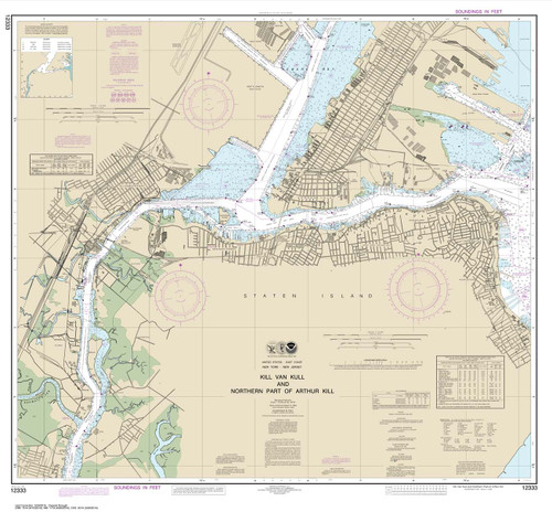 NOAA Chart 12333: Kill Van Kull and Northern Part of Arthur Kill