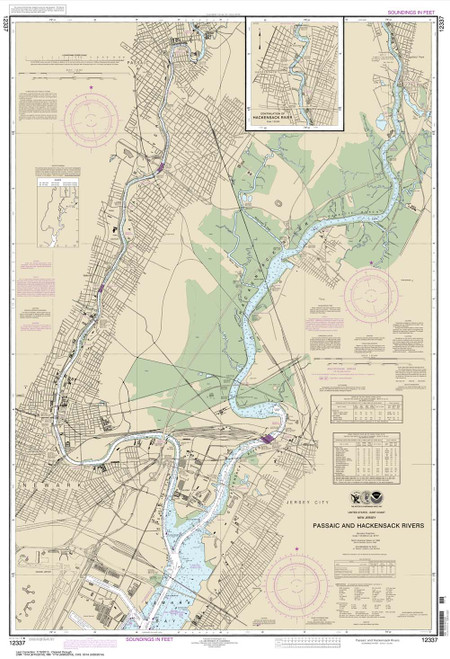 NOAA Chart 12337: Passaic and Hackensack Rivers