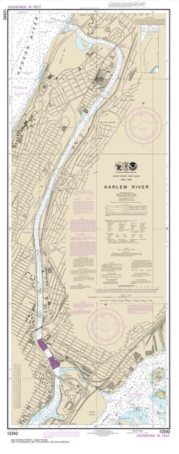 NOAA Chart 12342: Harlem River