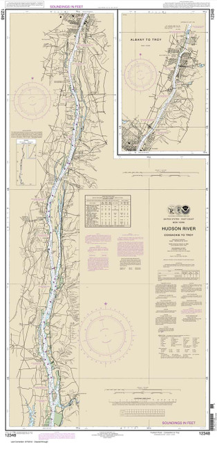 NOAA Chart 12348: Hudson River Coxsackie to Troy