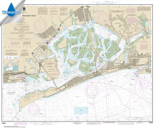 Waterproof NOAA Chart 12350: Jamaica Bay and Rockaway Inlet