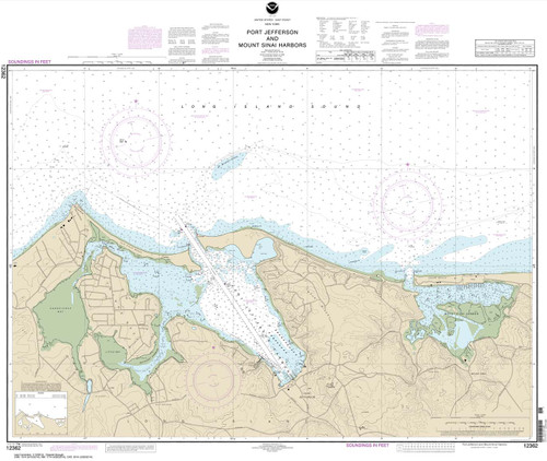NOAA Chart 12362: Port Jefferson and Mount Sinai Harbors