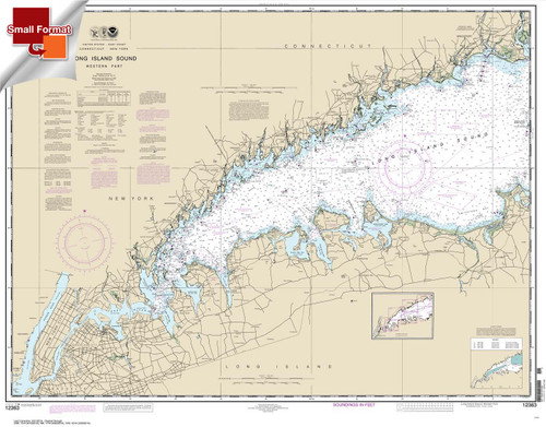 Small Format NOAA Chart 12363: Long Island Sound Western Part