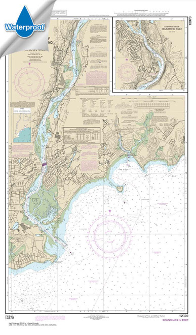 Waterproof NOAA Chart 12370: North Shore of Long Island Sound Housatonic River and Milford Harbor