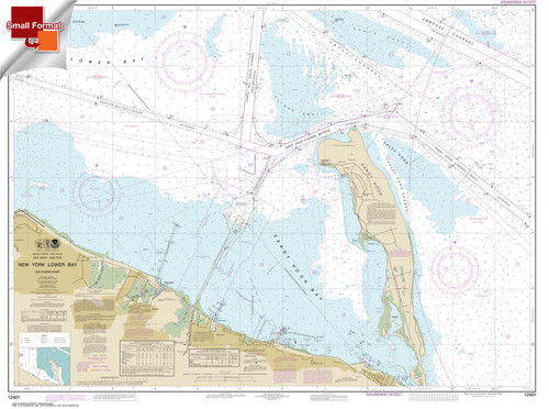Small Format NOAA Chart 12401: New York Lower Bay Southern part