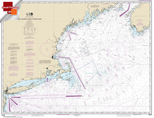 Small Format NOAA Chart 13006: West Quoddy Head to New York